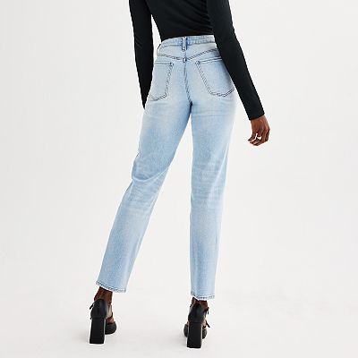 ★ ★ Women's Mid Rise Slim Straight Fit Blue 375 Mid-Rise Slim Straight Jean: Women's Designer Bottoms | Tory