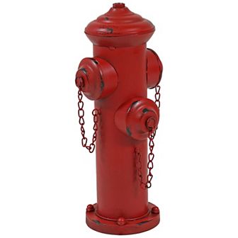 Sunnydaze Fire Hydrant Metal Outdoor Statue