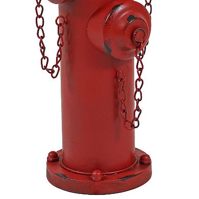 Sunnydaze Fire Hydrant Metal Outdoor Statue