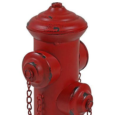 Sunnydaze Fire Hydrant Metal Outdoor Statue
