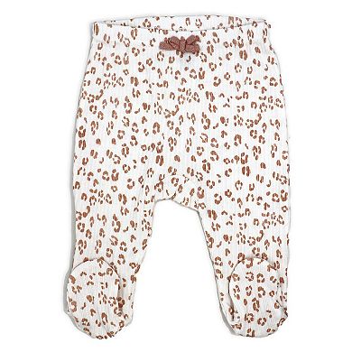 Baby Girls Take Me Home 3 Piece Layette Set, Mauve Leopard