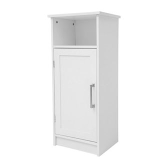 Merrick Lane Contemporary Single Door Bathroom Storage Cabinet With Shelves