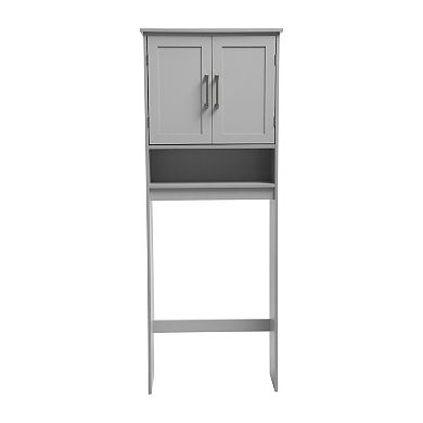 Merrick Lane Contemporary Over The Toilet Storage Cabinet For Bath Or Laundry Room