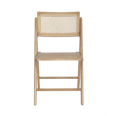 Merrick Lane Gordon Set Of 2 Cane Rattan Folding Chairs