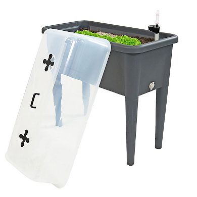 Sunnydaze Self-watering Raised Garden Bed With Cloche Cover