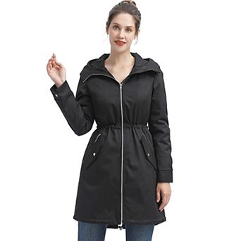 Plus Size Bgsd Zip-out Lined Hooded Raincoat