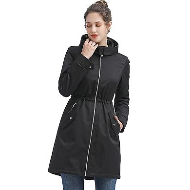 Plus Size Bgsd Zip-out Lined Hooded Raincoat