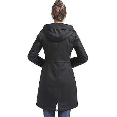 Plus Size Bgsd Zip-out Lined Hooded Raincoat