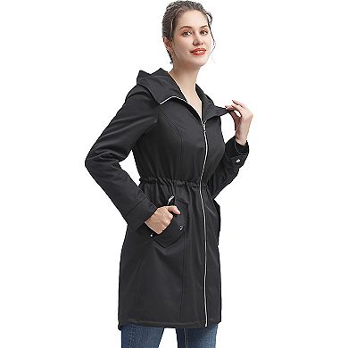 Plus Size Bgsd Zip-out Lined Hooded Raincoat