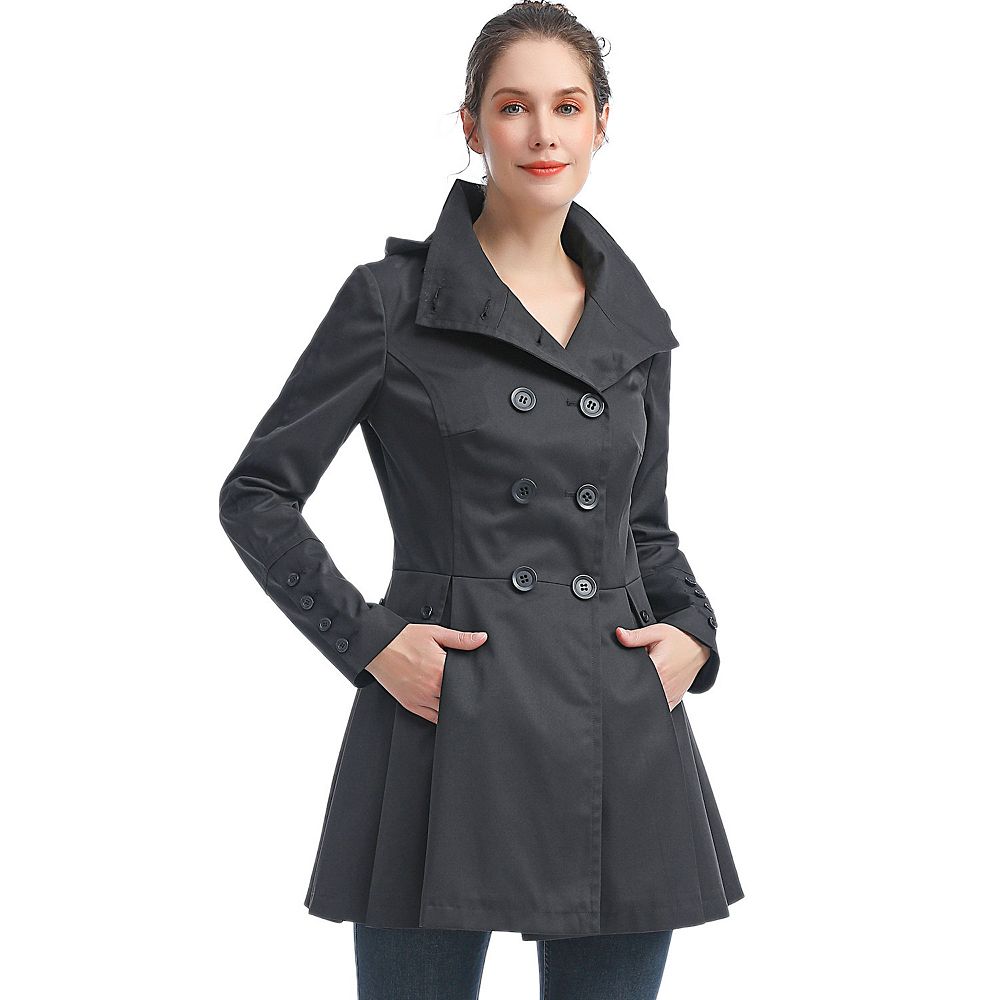 Women's Bgsd Nicole Waterproof Hooded Fit & Flare Trench Coat