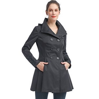 Women's Bgsd Nicole Waterproof Hooded Fit & Flare Trench Coat