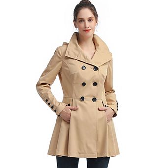 Women's Bgsd Nicole Waterproof Hooded Fit & Flare Trench Coat