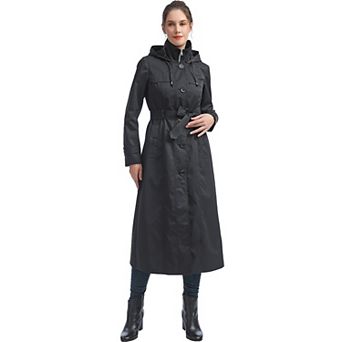 Plus Size Bgsd Paula Waterproof Hooded Long Raincoat