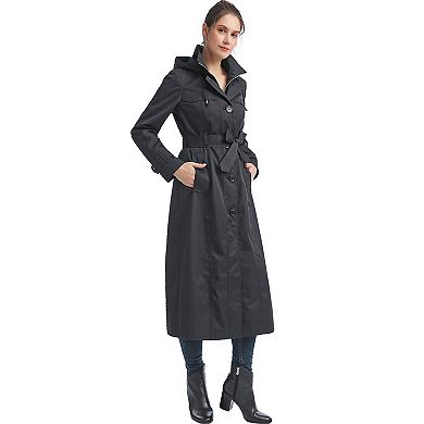 Plus Size Bgsd Paula Waterproof Hooded Long Raincoat