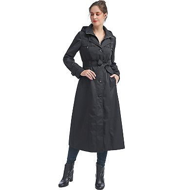 Plus Size Bgsd Paula Waterproof Hooded Long Raincoat