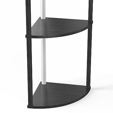 Corner Shelf Bookshelf With Rgb Led Lights