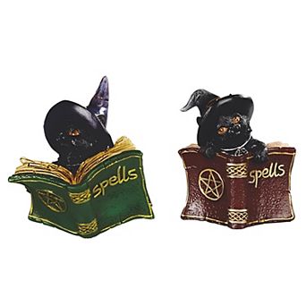 Fc Design 3.25"h 2 pc Cat Reading Figurine Set Decoration Home Room Decor