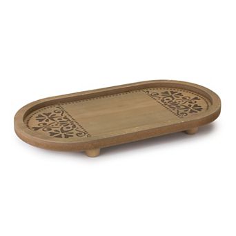 Tray (set Of 2) 14.25"l X 7.25"w X 1.75"h Wood/mdf