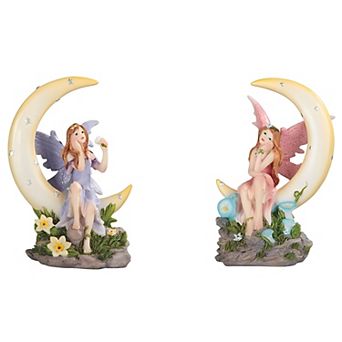 Fc Design 5"h 2 pc Fairy On Moon Figurine Set Decoration Home Room Decor