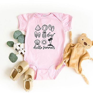 Hello Summer Chart Baby Bodysuit