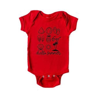 Hello Summer Chart Baby Bodysuit