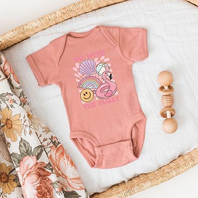 Go With The Float Pink Baby Bodysuit
