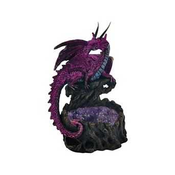 Fc Design 6"h Purple Dragon On Faux Crystal Cave Figurine Decoration Home Room Decor