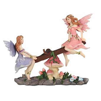 Fc Design 7.75"w Pink And Purple Fairy On Seesaw Figurine Decoration Home Room Decor