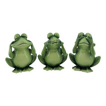 Fc Design 3.5"h 3 pc Frog Hear-no, See-no, Speak-no Evil Figurine Set Decoration Home Room Decor