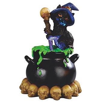 Fc Design 4.75"h Led Cat With Potion In Cauldron Figurine Decoration Home Room Decor