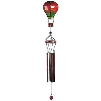 Fc Design 36" Long Red And Green Glass Air Balloon Wind Chime Perfect Gifts For Holiday