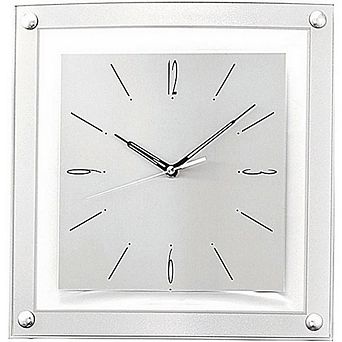 Contemporary 12.25-inch Square Quiet Analog Wall Clock