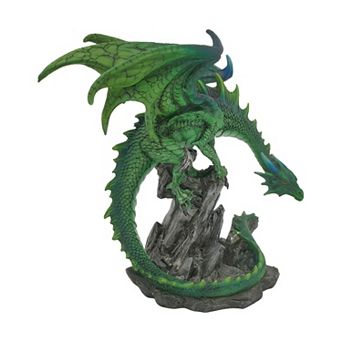 Fc Design 8.25"h Green Dragon On Rock Figurine Decoration Home Room Decor