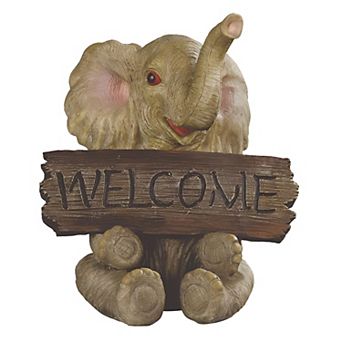 Fc Design 7"h Elephant With Welcome Sign Figurine Decoration Home Room Decor