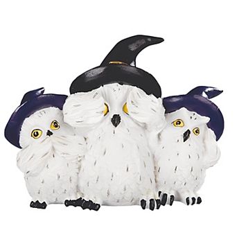 Fc Design 5"h 3 Owl With Witch Hat Hear-no, See-no, Speak-no Evil Figurine Set