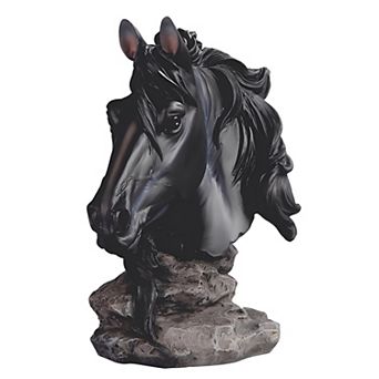 Fc Design 4.5"h Black Horse Bust Figurine Decoration Home Room Decor