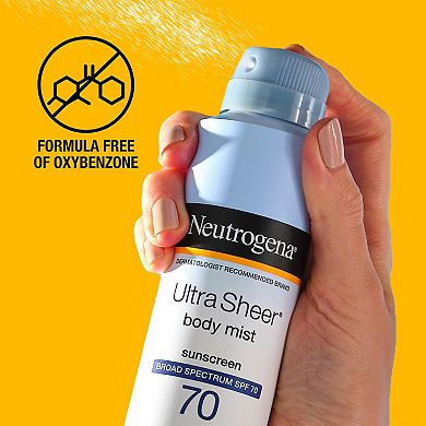 Neutrogena Ultra Sheer Body Mist Sunscreen Spray SPF 70