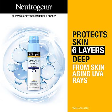 Neutrogena Ultra Sheer Body Mist Sunscreen Spray SPF 70