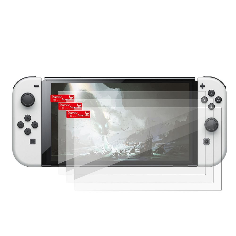 3pack Tempered Glass Screen Protector Guard For Nintendo Switch Oled