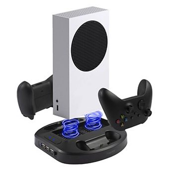 For Xbox Series S Console Vertical Stand Cooling Fan Controller Charging Station