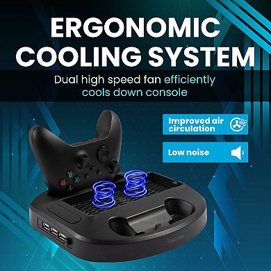 For Xbox Series S Console Vertical Stand Cooling Fan Controller Charging Station