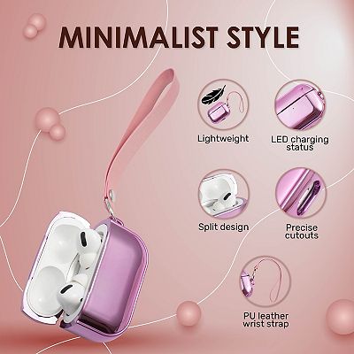 Glitter Plating Soft Touch Skin Case Cover With Hand Strap For