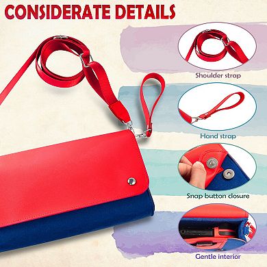 For Nintendo Switch & Oled Model Carrying Case Purse Sleeve Travel Bag Red/blue