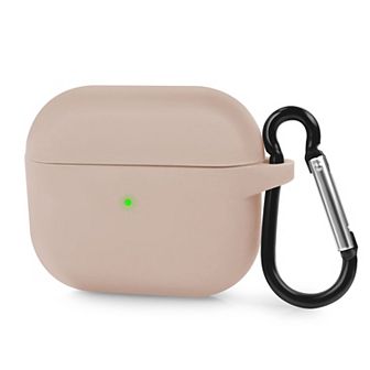 For Airpods 3 3rd 2021 Silicone Case Protective Soft Skin Cover Keychain Pink