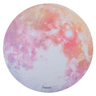 Mouse Pad Round Galaxy Series Non-slip For Gaming Office Gift Idea Pink Moon