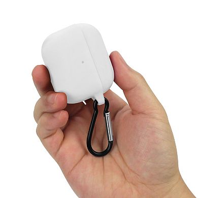 For Airpods 3 3rd 2021 Silicone Case Protective Soft Skin Cover Keychain White