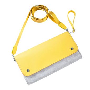 For Nintendo Switch & Oled Model Carrying Case Purse Sleeve Travel Bag Yellow