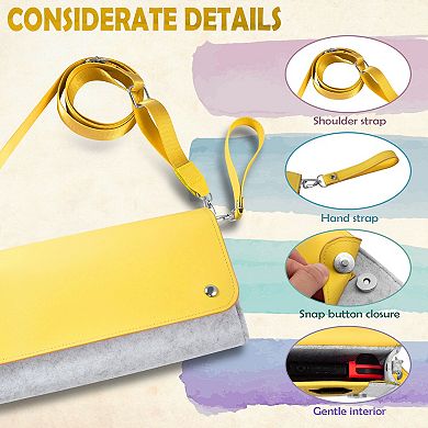For Nintendo Switch & Oled Model Carrying Case Purse Sleeve Travel Bag Yellow
