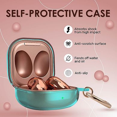 Protective Soft Tpu Case Cover For Galaxy Buds Pro/buds Live Clear Blue