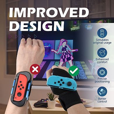 1-pair Wrist Bands Just Dance 2021 2020 Accessories For Nintendo Switch & Oled